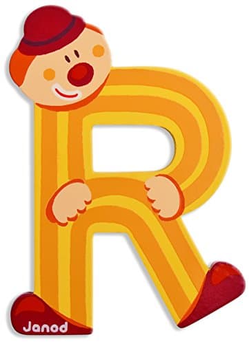Image of Janod J04559 R B004XS8HR8 Wooden Clown Letter, Multicolour