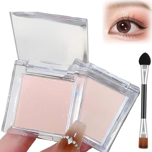 Image of Nude Matte Eyeshadow Palette for Mature Skin & Sensitive Eyes — Long Lasting Waterproof Pressed Powder, Smooth Blendable Cream Texture with Brush, High Pigment for Day & Night Makeup