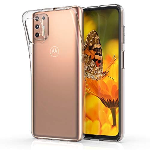 Image of kwmobile Case Compatible with Motorola Moto G9 Plus - Clear Case Soft Slim Flexible Protective TPU Phone Cover - Transparent