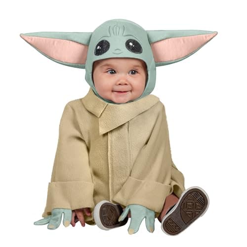 Image of Rubies Official Disney Star Wars The Child Infant Costume, Kids Fancy Dress, Size 1-2 years Halloween