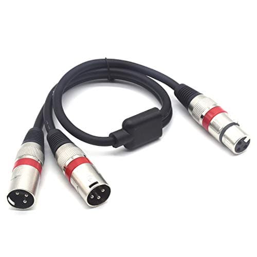 Image of SiYear Balanced Microphone Y Patch Cable XLR Female to Dual XLR Male Audio Splitter Adapter 3 Pin 50cm