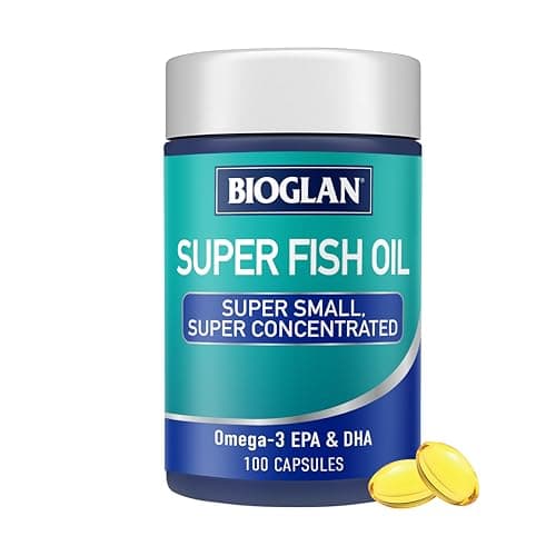 Image of Bioglan Super Fish Oil – High Strength Omega-3 with EPA & DHA – Supports Heart, Brain & Eye Health – Small Easy-to-Swallow Capsules -100 count