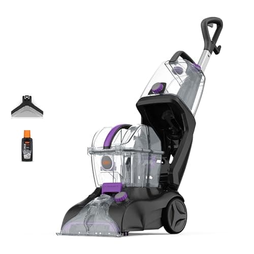 Image of Vax Rapid Power Refresh Carpet Cleaner Machine, Rug, Upholstery, Car, Stair Upright Shampooer Washer, Handheld Spot Cleaning Wash Tool, Solution, 1200W, Grey/Purple, CDCW-RPXR