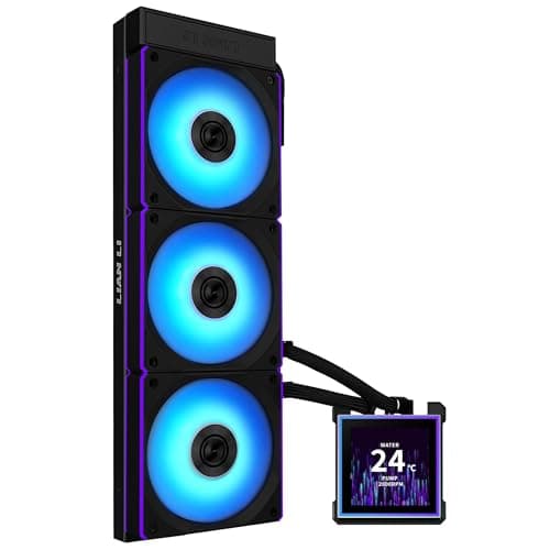 Image of Lian Li HydroShift II LCD-S 360CL All In One CPU Cooler – 360mm Radiator, 3.4” IPS LCD Display, Integrated Tube Cabling, Magnetic Mount Design, Three UNI FAN CL Wireless RGB Fans - Black