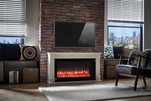 Image of Suncrest Bradbury Electric Fireplace Suite - White