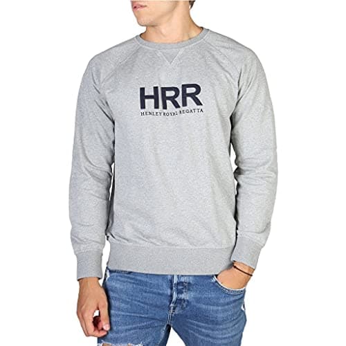Image of Hackett Men's Hrr Logo Crew Sweatshirt, Grey (LIGHT MARL 913), XX-Large