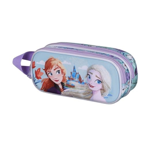 Image of Disney Frozen 2 Spring-3D Double Pencil Case, Blue, 22 x 10 cm