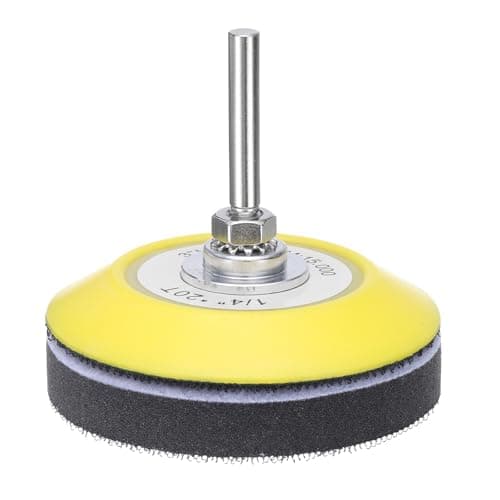Image of sourcing map 3 Inch Hook and Loop Sanding Disc Pads Polyurethane Drill Sanding Attachment, Sand Paper for Power Tools - Yellow + Black 1 Set 3pcs