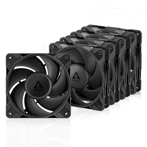 Image of ARCTIC P12 Pro PST - 5 Pack - Powerful Premium Fan, 120 mm PWM Fan with Y-Cable Splitter, 600-3000 rpm, 0 rpm <5% PWM, Fluid Dynamic Bearing, 4-Pin - Black