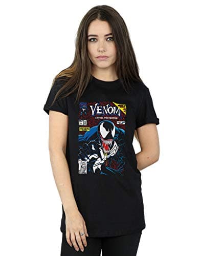 Image of Marvel Women's Venom Lethal Protector Boyfriend Fit T-Shirt Black X-Large