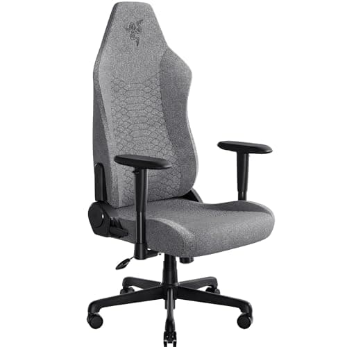 Image of Razer Iskur V2 X - Basic gaming chair with integrated lumbar support (high-density moulded foam cushions, 2D armrests, soft fabric) Grey