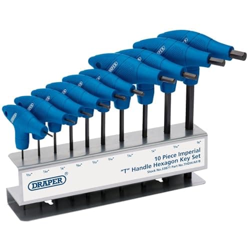 Image of Draper 33871 Imperial T-Handle Hexagon 10 Keys Set