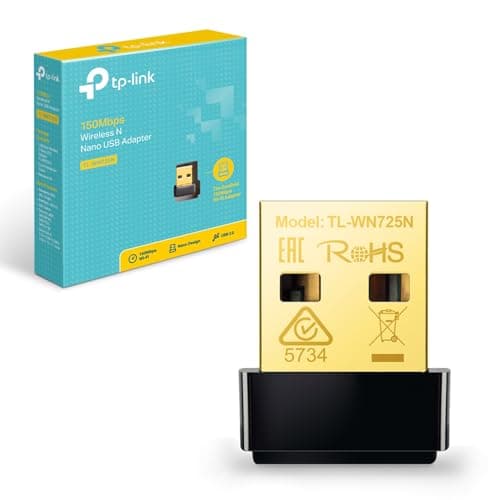 Image of TP-Link TL-WN725N USB WiFi Adapter for PC/Laptop, 150Mbps Wireless Nano USB 2.0 Adapter, Wi-Fi Dongle for streaming/internet calls, Supports Windows 11/10/8.1/8/7/XP, Mac OS X, Linux, Easy setup