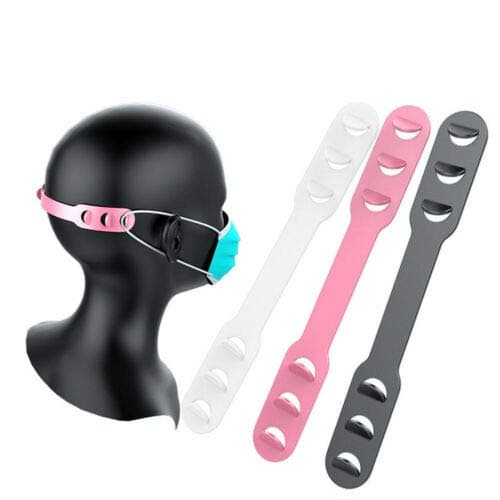 Image of Mask Hook, Five Pcs Mask Extension Hook Band with Adjustable Strap, Mask Holder Buckle, Relieved Ears' Pressure & Pain. (White)