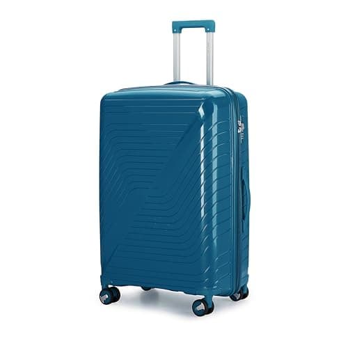 Image of Aerostar 28” Large Lightweight PP Hard Suitcase 4 Silent Spinner Wheels Check-in Luggage Integrated TSA Combination Lock for 20 to 23kg (Navy Blue, 100 Litre)