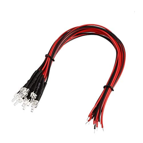 Image of sourcing map 9Pcs 2mm Pre Wired LED, Green DC6-12V Clear Lens, Light Emitting Diodes