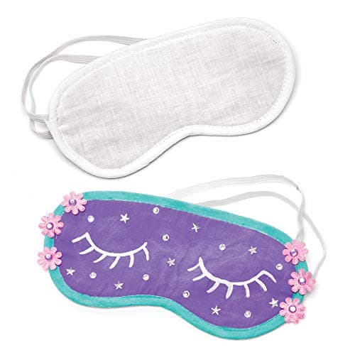 Image of Baker Ross AW329 Fabric Eye Mask - Pack of 3, Decorate Your Own Mask Kit, Canvas Masks for Kids to Decorate and Wear to Party's or Dressing Up