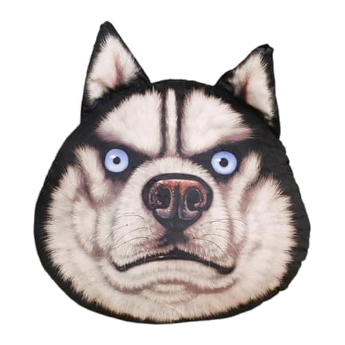 Image of Dog Cuddle Pillow | Soft Husky Head Bed Pillow | Plush Plush Toy Decoration - For Office Apartment Hotel Student Room Farm Car Interior Living Room