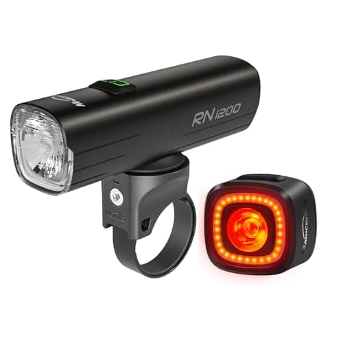 Image of Magicshine RN 1200 SEEMEE 150 V2.0 Combo,1200LM/150LM Bicycle Headlight & Taillight,Bike Light for Night Riding,Powerful Bike Headlight &Taillight Combinations Compatible with: Mountain, Kids, Street
