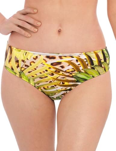 Image of Fantasie Women's Kabini Oasis Mid Rise Bikini Brief Bottoms, Multi, S