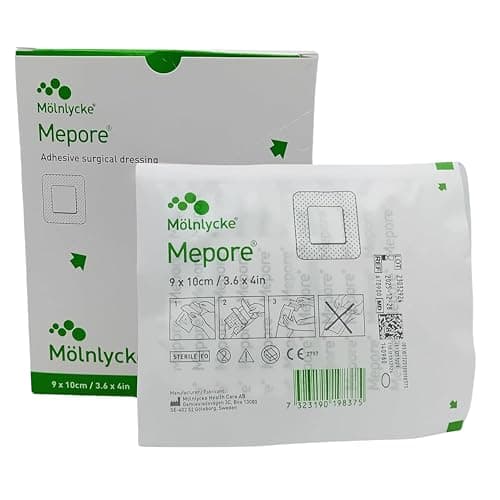 Image of Mepore Sterile Waterproof Dressing 9x10 cm – Self-Adhesive, Absorbent, Showerproof Wound Care for Cuts, Grazes, Minor Burns, Surgical Sites, and Tattoos – Pack of 10 | SterlingSquare