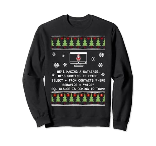 Image of SQL Santa Claus Database Clause Developer Code DB Programmer Sweatshirt