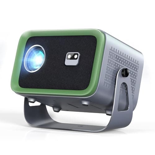 Image of 【Auto Focus/Keystone】4K Projector with WiFi and Bluetooth, 360° Rotating Movie Projector, Portable Projector with 200 ANSI, Outdoor Projector for Phone/PC/TV Stick/DVD/USB/HDMI