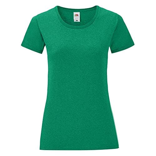Image of Fruit of the Loom Womens/Ladies Iconic T-Shirt (XL) (Heather Green)