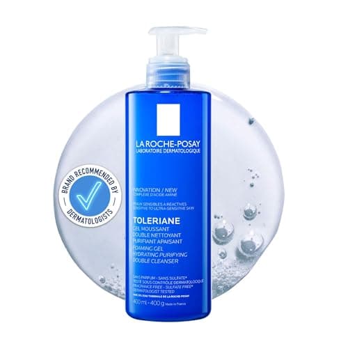 Image of La Roche-Posay Toleriane Purifying Foaming Gel, Gentle Face Cleanser, Ceramide NP, Niacinamide, For Sensitive To Ultra-Sensitive Skin, Daily Hydration, 400ml