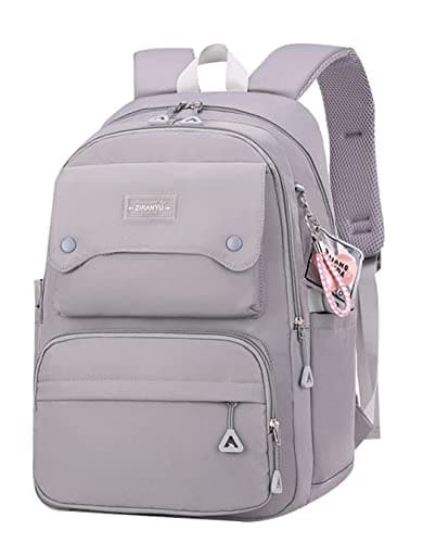 Image of SellerFun Teen Girls Casual Backpack High Middle School Daypack Women Daily Travel Laptop Bag(A Grey,29 Liters)