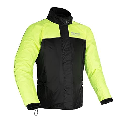 Image of Oxford Products Rainseal Over Jacket Motorcycle Wet Weather Gear, Black/Fluo, 3XL