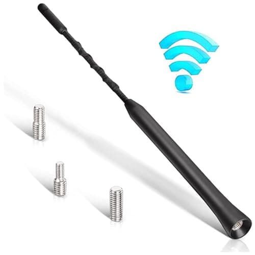 Image of Universal Car Antenna Replacement,AM/FM/DAB Roof Car Radio Aerial Mast,Rod Car Antenna,Screws M4 M5 M6,23cm/9 inch short