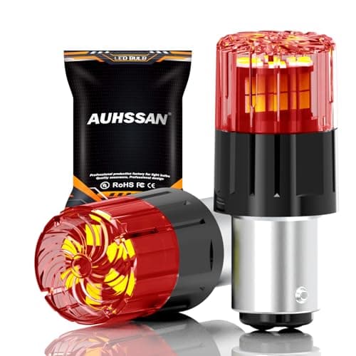 Image of 1157 BAY15D P21/5W LED Bulb, Super Bright Red 6.5W 12V 24V Non-Polarity 2835 18SMD LED Bulbs Car Replacement Lights for Backup Reverse Tail Turn Signal Brake Lights, Daytime Running Light (2Pack)