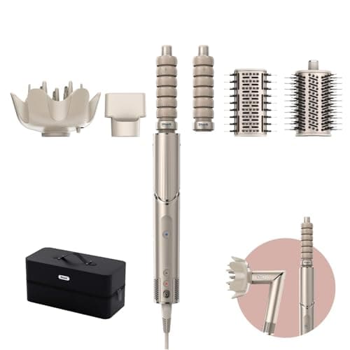 Image of Shark FlexStyle 5-in-1 Air Styler & Hair Dryer with Auto-Wrap Curlers, Paddle Brush, Oval Brush, Concentrator and Diffuser, Storage Case, No Heat Damage, Stone HD446SLUK