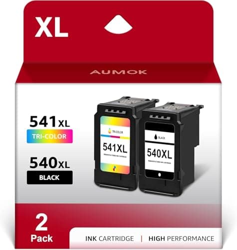 Image of 540XL 541XL Twin Pack Replacement for Canon 540 and 541 Ink Cartridges for Pixma MG3650s MG3650 MG3600 TS5150 TS5151 TS5100 M3100 MG3150 MG3500 MG4250 MX475 Ink Cartridges 540 and 541XL PG540 CL541