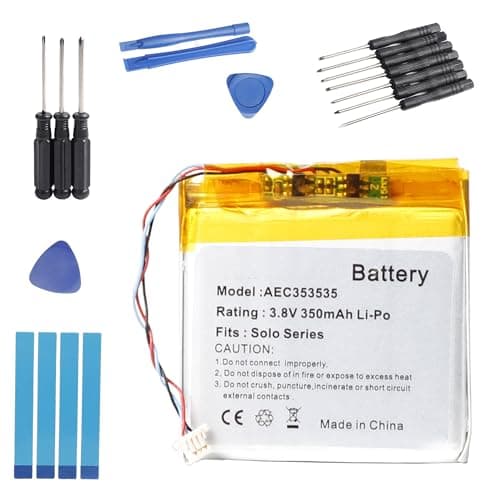 Image of Fuworance 350mAh 3.8V AEC353535 Replacement Battery Compatible with Beats Solo 2.0 3.0 Bluetooth Headphones Wireless Headset Lithium Polymer Battery