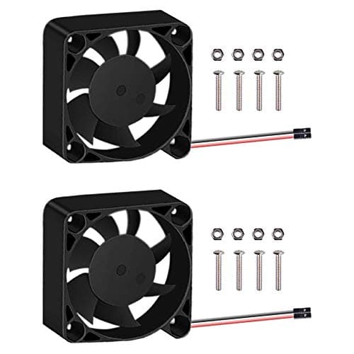 Image of GeeekPi 2PCS Raspberry Pi 4 Fan DC 5V Brushless CPU Cooling Fan 40x40x10mm, for Raspberry Pi 4 Model B,3B+,Raspberry Pi 3/2 Model B (Black)
