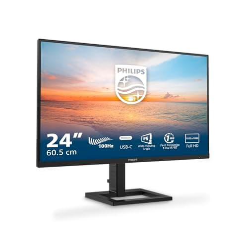 Image of Philips 24E1N1300AE - 234 inch FHD Monitor, 100Hz, IPS, 1ms, USB-C Power delivery, Height Adjust, Speakers, LowBlue mode (1920 x 1080, 250 cd/m², HDMI 1.4 / USB-C)