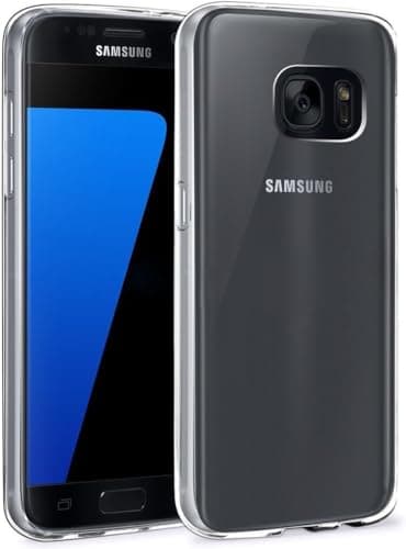 Image of KP TECHNOLOGY Samsung Galaxy S7 Edge Clear Case Ultra Thin Transparent Silicone Gel Cover & Clear Screen Protector (Samsung Galaxy S7 Edge, Clear)