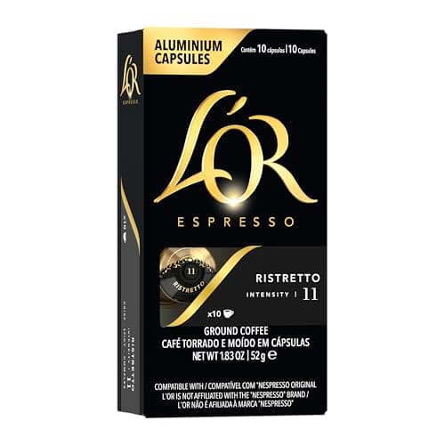 Image of L'OR Espresso Ristretto Coffee Pods x10 Intensity 11 (Pack of 10, Total 100 Capsules)