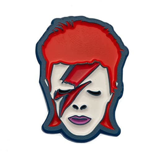 Image of David Bowie Enamel Pin Badge (Aladdin Sane Design) 3.2cm x 2.3cm - Official Merchandise