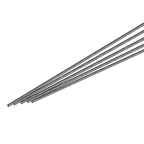 Image of sourcing map Carbon Fiber Rod, 2mm x 500mm for RC Plane DIY Tools Wing Tube Quadcopter Arm, Pack of 5