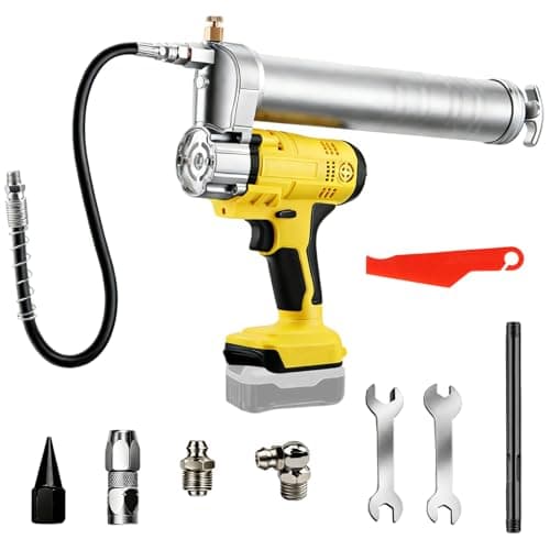 Image of Cordless Grease Gun Compatible with Dewalt 20V Battery Grease Gun Kit, 13,000 PSI Electric Grease Gun Kit,22 inch High Pressure Long Hose,Dual Mode for Excavator Truck Farm Construction (No Battery)