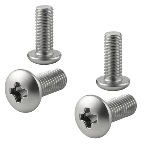 Image of M4 x 10mm Screen & Monitor Mounting Screws – Pack of 4 | Nickel-Plated Steel, Pan Head