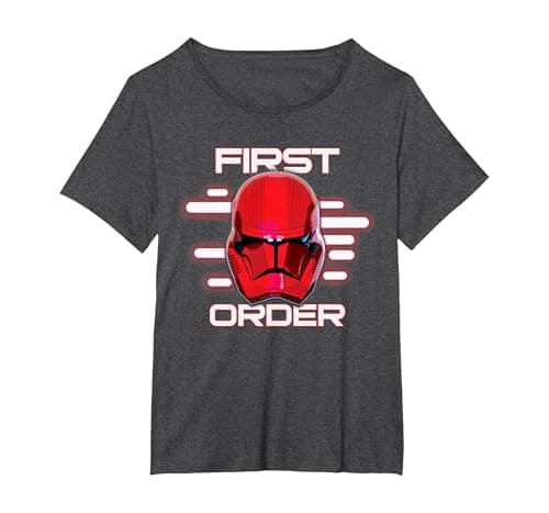 Image of Star Wars Rise of Skywalker First Order Sith Trooper T-Shirt, Women's Plus, Dark Heather Grey, 1X