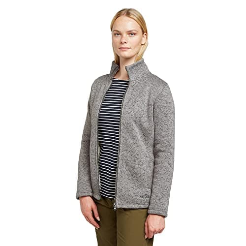 Image of Peter Storm Womens Willow Full Zip Fleece Jacket with Soft Brushed Lining and High Neck, Warm & Comfortable Midlayer (UK, Numeric, 12, Regular, Regular, Grey)