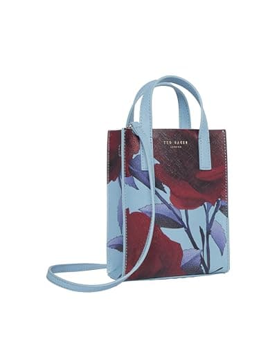 Image of Ted Baker Everrly Mini Rose Print Icon Bag for Women, One Size, Blue
