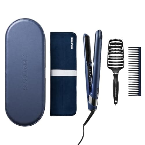 Image of CLOUD NINE Contouring Original Iron Hair Straightener | Curved Plates Variable Temperature Control | Sericite Infused Plates | Quick Heat Control Perfect for Curls Waves & Smooth Flicks Revive Mode