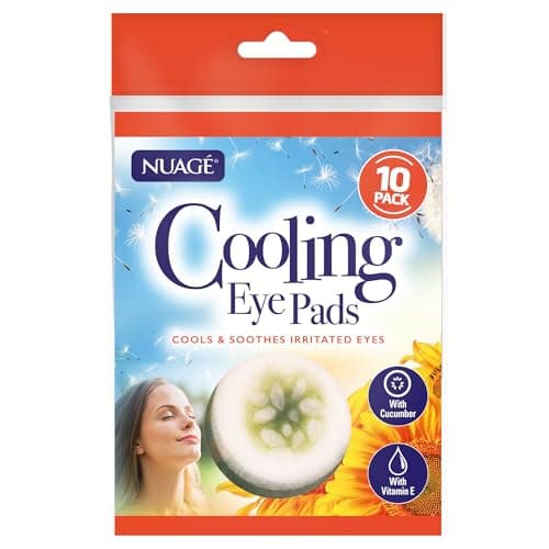 Image of Nuage Cooling Eye Pads - Cools & Soothes Irritated Eyes | Infused with Cucumber & Vitamin E - Refresh & Revive | Suitable for Daily Use - Relax & Pamper (10 Pack)