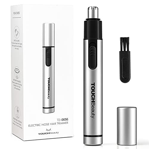 Image of TOUCHBeauty Nose Hair Trimmer for Men and Women,Portable Electric Nose Ear Hair Trimmer,Personal Groomer Hair Removal,Mini Size,Battery Powered,Silver AG-0656